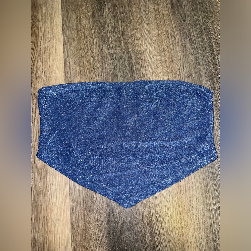 Blue Sparkly SHEIN Tube Top